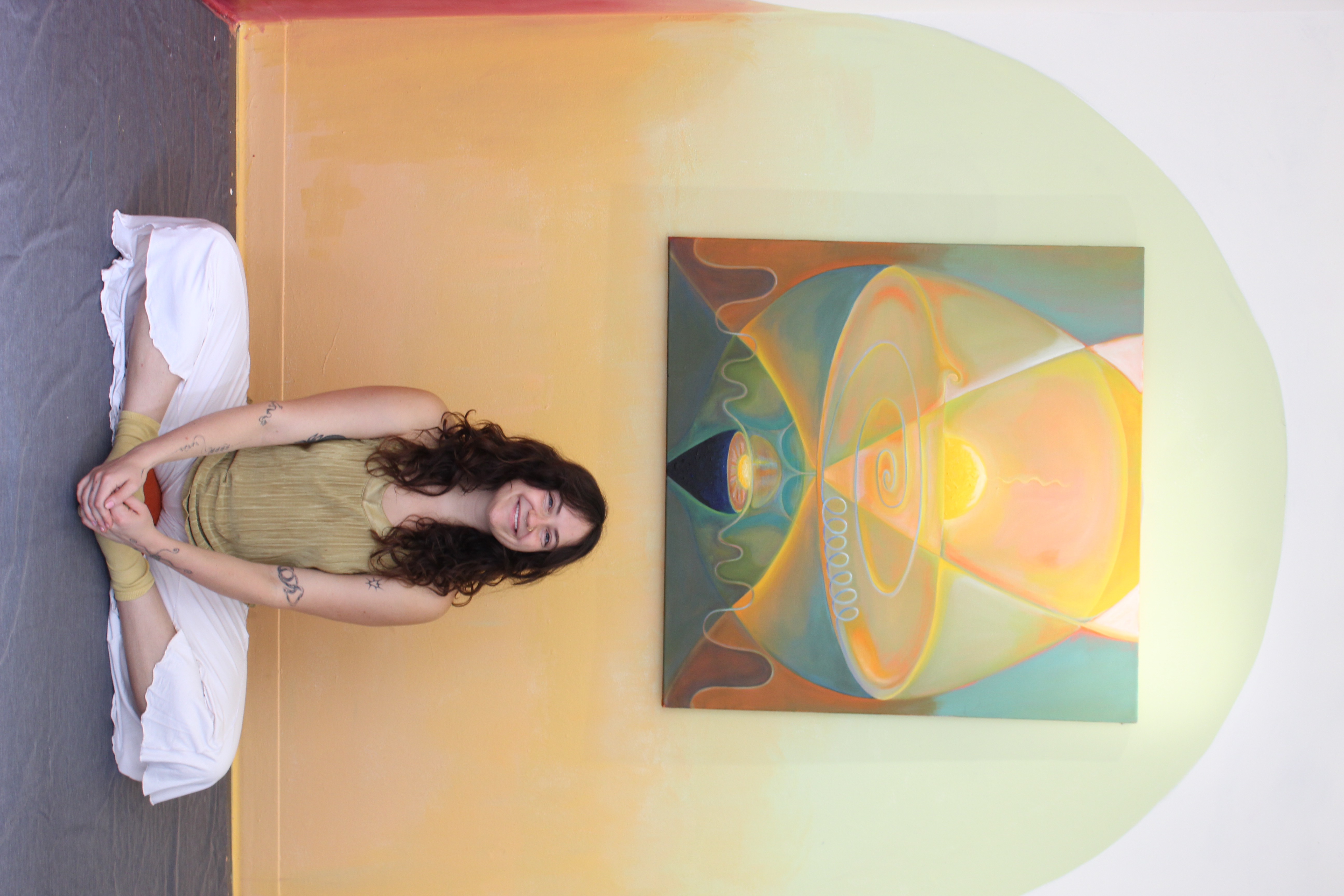 Quincee with visionary painting