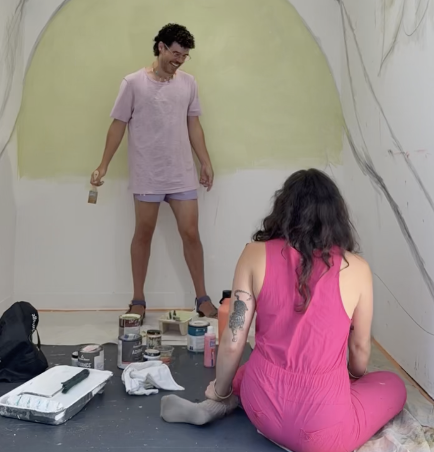 A moment of laughter during a session