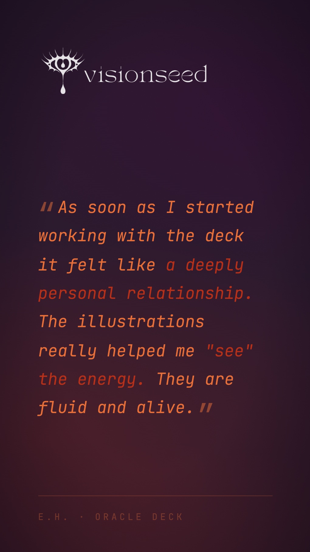 E.H. — oracle deck