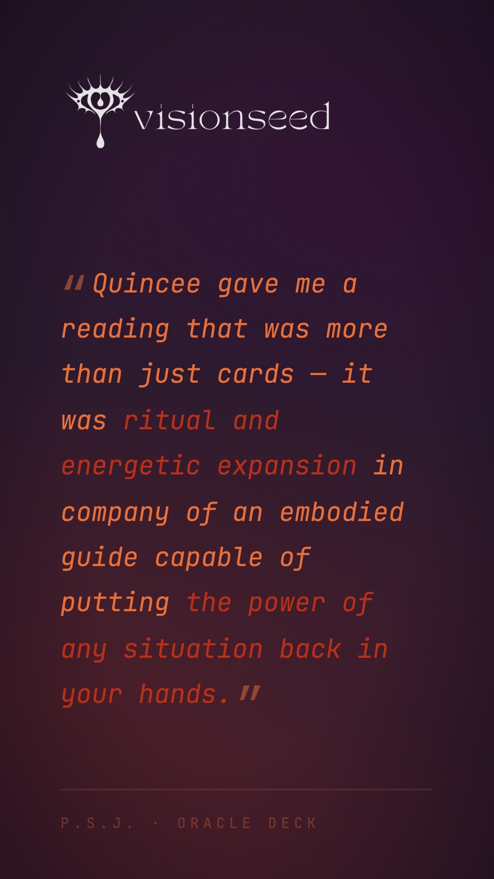 P.S.J. — oracle deck