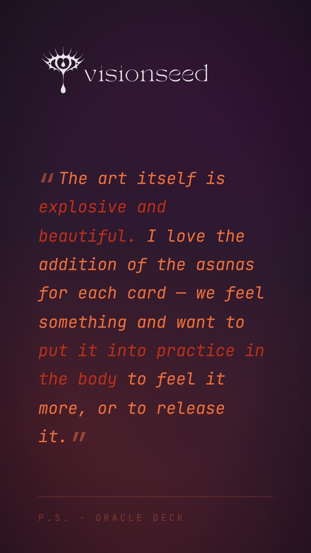 P.S. — oracle deck