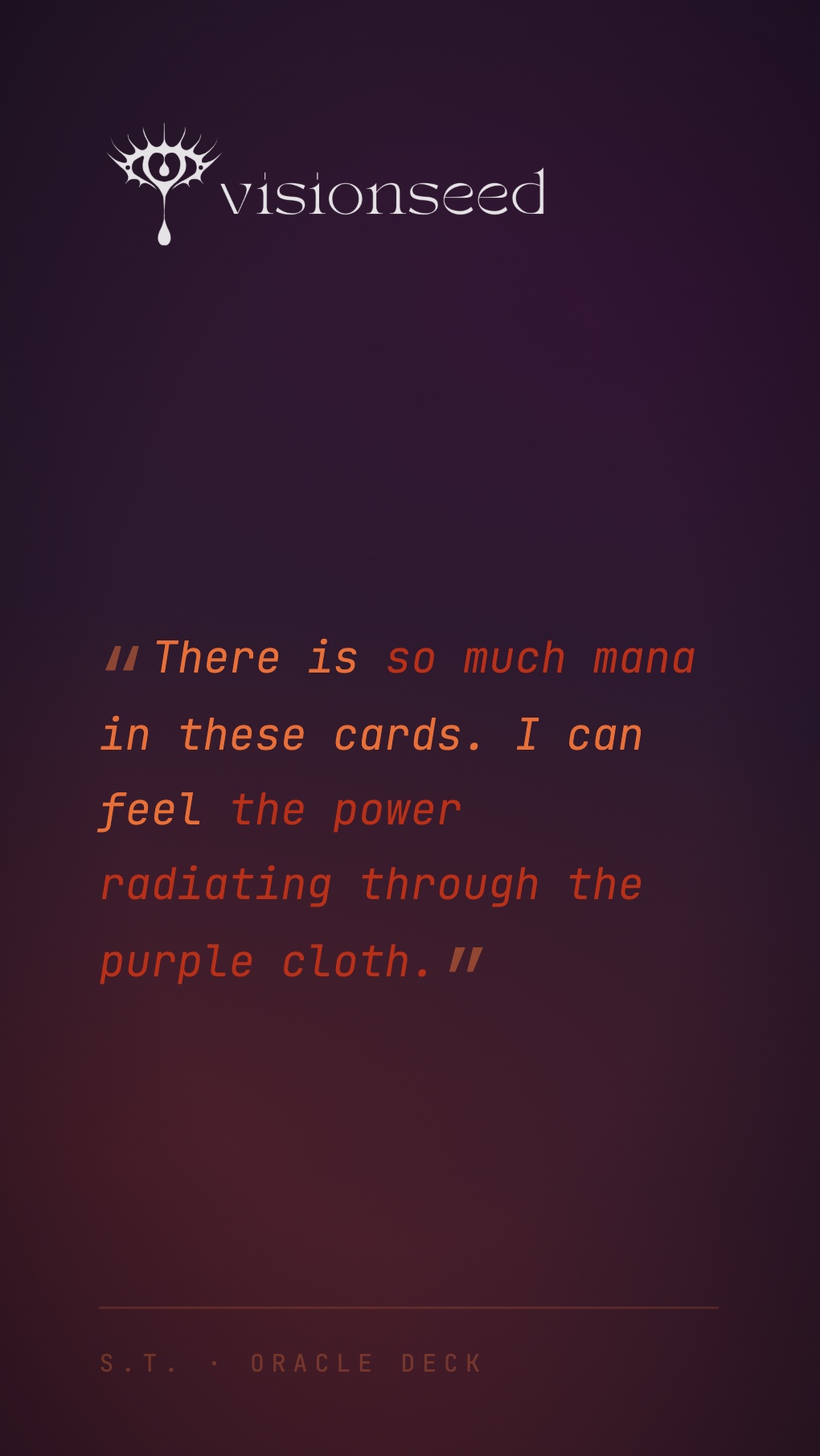 S.T. — oracle deck