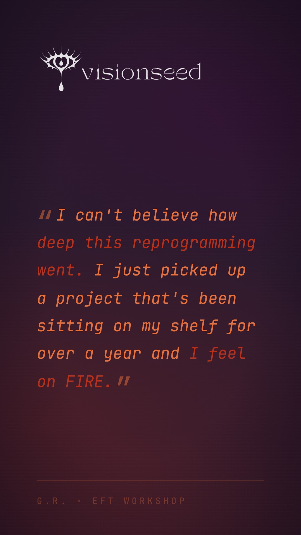 G.R. — EFT workshop