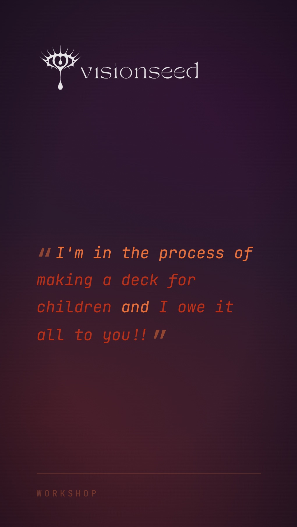 Workshop testimonial